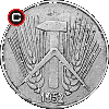 5 fenigów 1952-1953 - układ awersu do rewersu