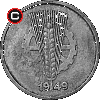 10 fenigów 1948-1950 - układ awersu do rewersu