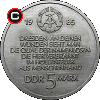 5 marek 1985 Drezno - Kościół Marii Panny - układ awersu do rewersu