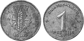 Monety Niemiec - 1 fenig 1948-1950