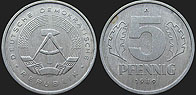Monety Niemiec - 5 fenigów 1978-1990