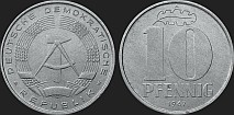 Monety Niemiec - 10 fenigów 1963-1985