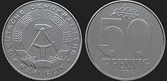 Monety Niemiec - 50 fenigów 1986-1990