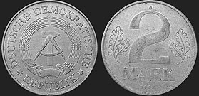 Monety Niemiec - 2 marki 1974-1990