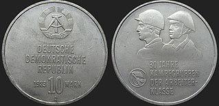 Monety Niemiec - 10 marek 1983 30 Lat Grup Bojowych Klasy Robotnicze