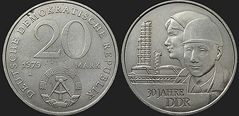 Monety Niemiec - 20 marek 1979 30 Lat NRD