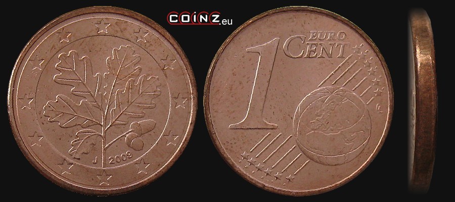 1 euro cent from 2002 - German coins