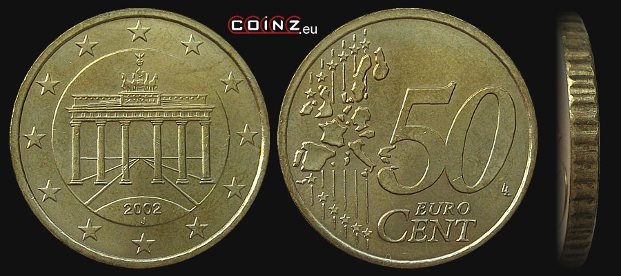 Coinzeu • 50 Euro Cent 2002 2004 German Coins