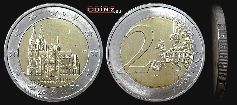 2 euro 2011 Nadrenia Północna - Westfalia - monety Niemiec