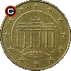 10 euro cent 2002-2004 - obverse to reverse alignment