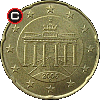 20 euro cent 2002-2006 - obverse to reverse alignment