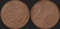 Monety Niemiec - 2 euro centy od 2002