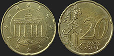 Monety Niemiec - 20 euro centów 2002-2006