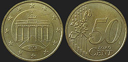 Monety Niemiec - 50 euro centów 2002-2004