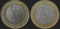 Monety Niemiec - 1 euro 2002-2005