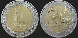 Monety Niemiec - 2 euro 2008 Hamburg