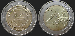 Monety Niemiec - 2 euro 2009 10 Rocznica Unii Gospodarczej i Walutowej