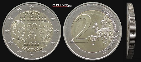2 euro 2013 Elysée Treaty - coins of Germany