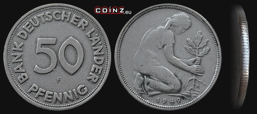 50 fenigów 1949 - monety Niemiec