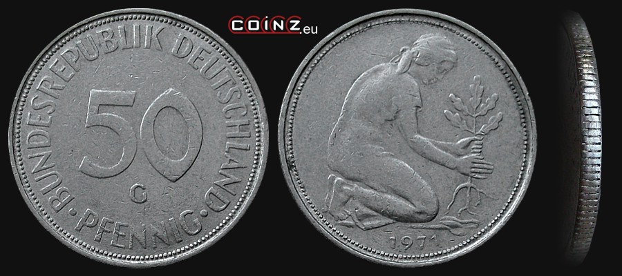 50 pfennig 1950-1971 - German coins