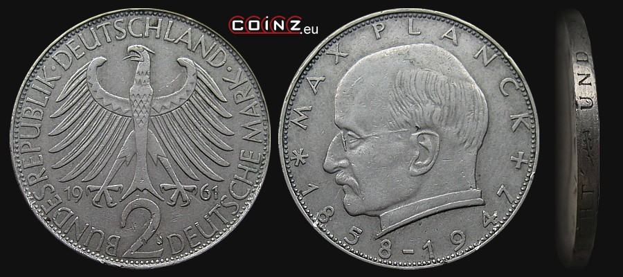 2 marki 1957-1971 Max Planck - monety Niemiec