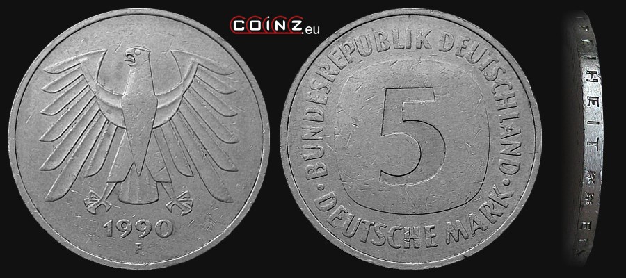 5 mark 1975-1994 - German coins
