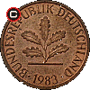 1 fenig 1950-1996 - monety niemieckie