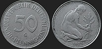 German coins - 50 pfennig 1950-1971