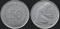 German coins - 50 fenigów 1972-1995