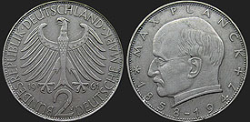 German coins - 2 marki 1957-1971 Max Planck