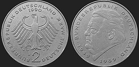 German coins - 2 mark 1990-1996 Franz Strauss