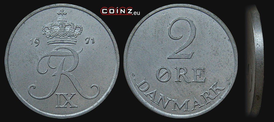 2 ore 1948-1972 - monety Danii