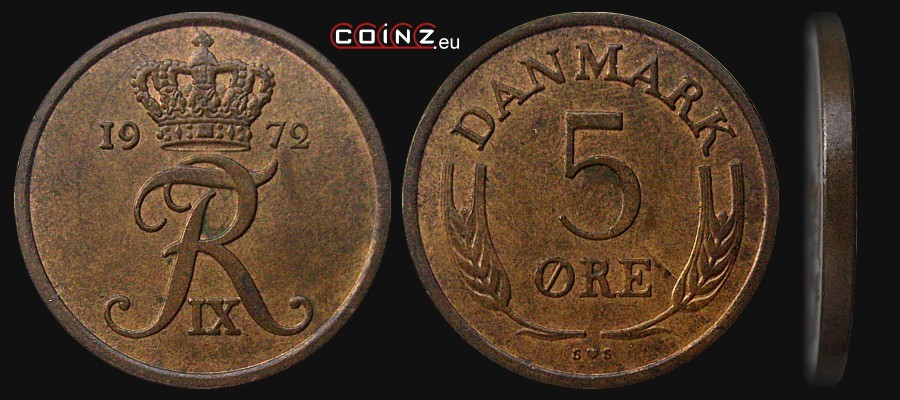5 øre 1960-1972 - coins of Denmark