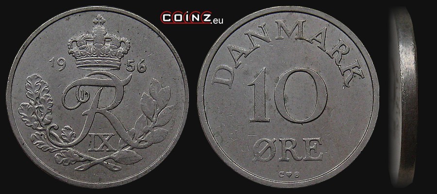 10 ore 1948-1960 - monety Danii