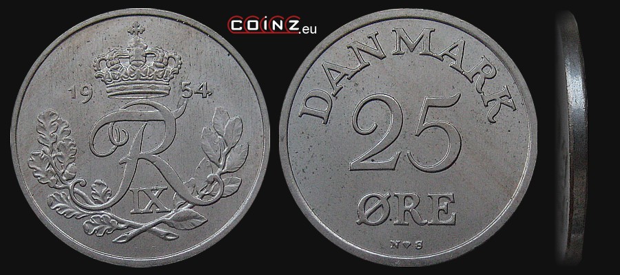 25 øre 1948-1960 - coins of Denmark
