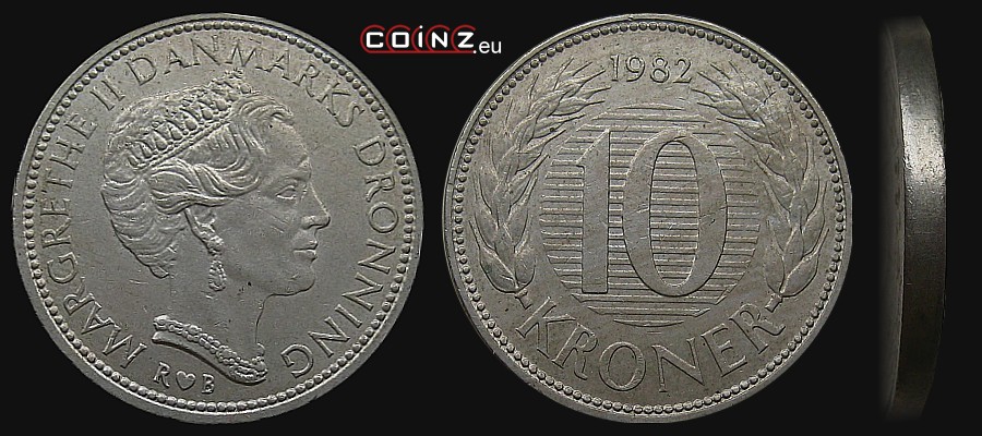 10 kroner 1979-1988 - coins of Denmark
