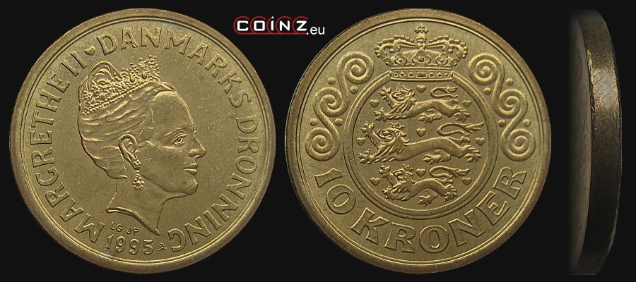 10 koron 1994-1999 - monety Danii