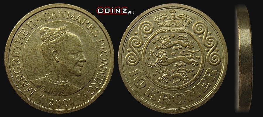 10 koron 2001-2002 - monety Danii