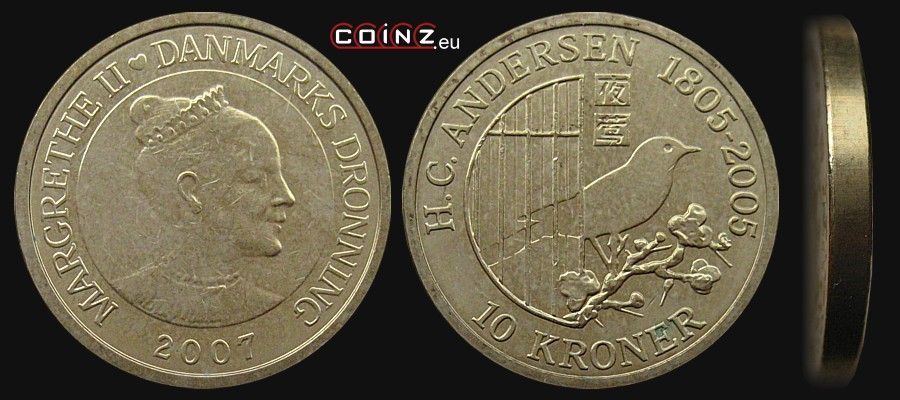 10 koron 2007 Bajki - Słowik - monety Danii
