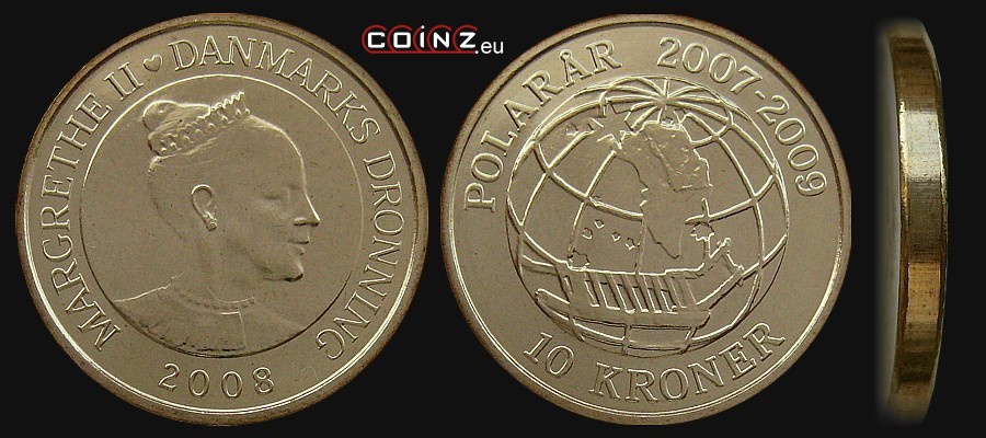 10 kroner 2008 Polar Year - Sirius  - coins of Denmark