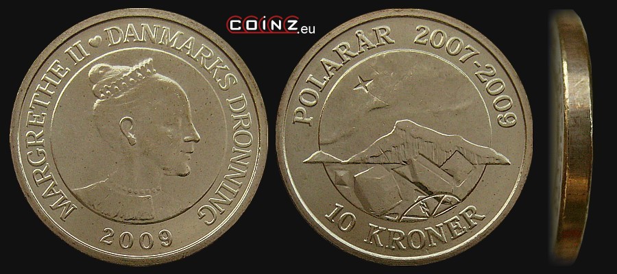 10 koron 2009 Rok Polarny - Zorza Polarna  - monety Danii
