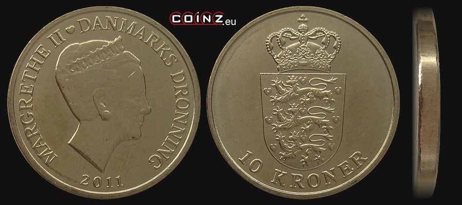 10 koron 2011-2012  - monety Danii