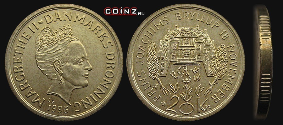 20 koron 1995 Ślub Księcia Joachima - monety Danii