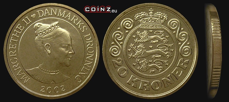 20 koron 2001-2002 - monety Danii