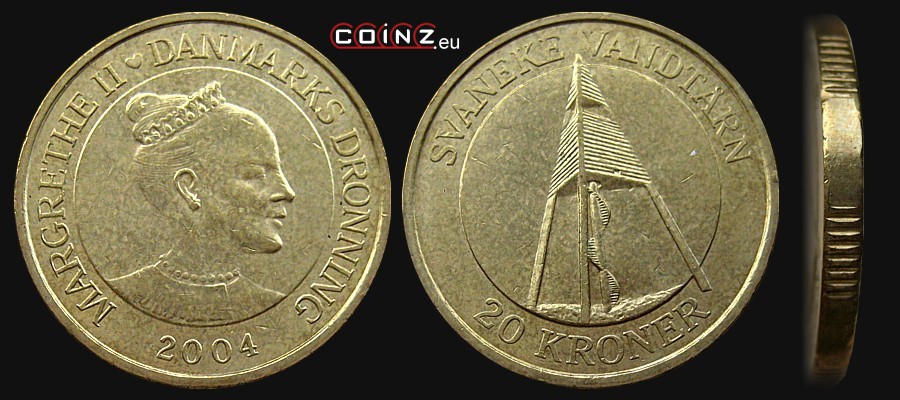 20 koron 2004 Wieże - Wieża Ciśnień w Svaneke - monety Danii