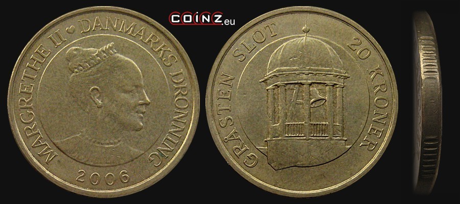 20 koron 2006 Wieże - Pałac Gråsten - monety Danii