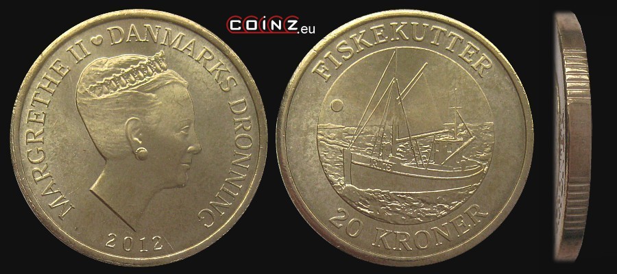 20 kroner 2012 Ships - Fishing Vessel - coins of Denmark