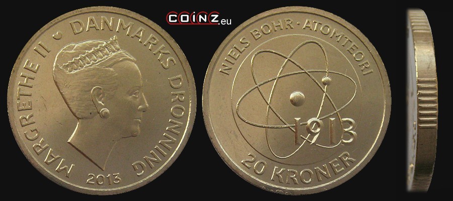 20 koron 2013 Naukowcy - Niels Bohr - monety Danii