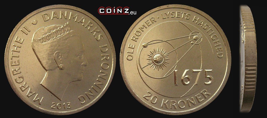 20 koron 2013 Naukowcy - Ole Rømer - monety Danii