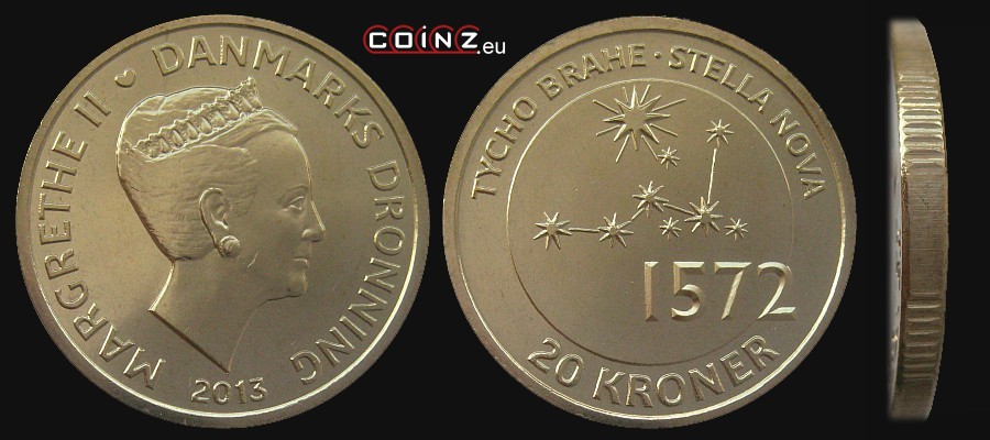 20 koron 2013 Naukowcy - Tycho Brahe - monety Danii